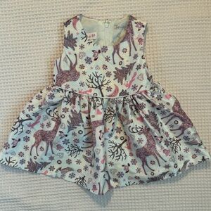 Adorable White and Purple Baby Christmas Dress